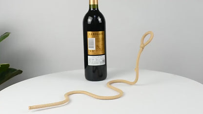 Suspended Rope Wine Bottle Holder