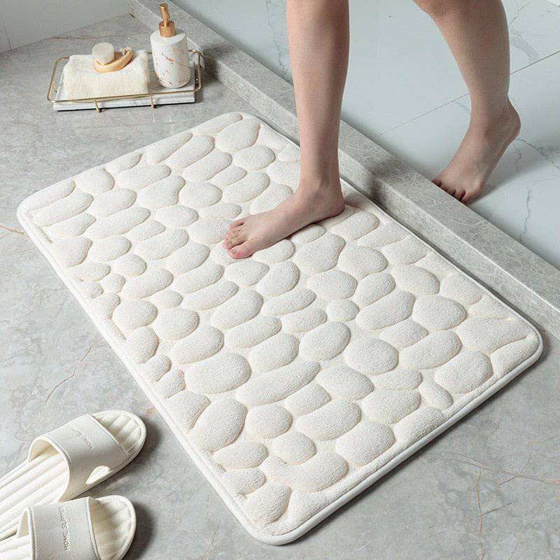 Cobblestone Embossed Bathroom Mat - EcoTomble