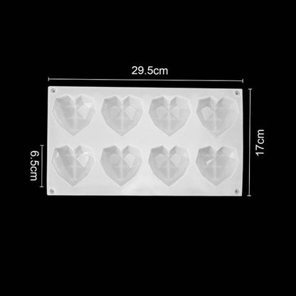 3D Diamond Heart Shaped Baking Mold - EcoTomble