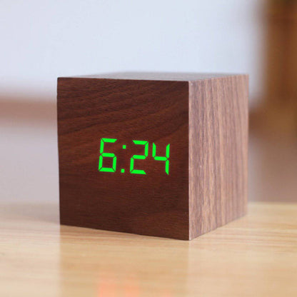 Wooden LED Alarm Clock - Rheasie & Co