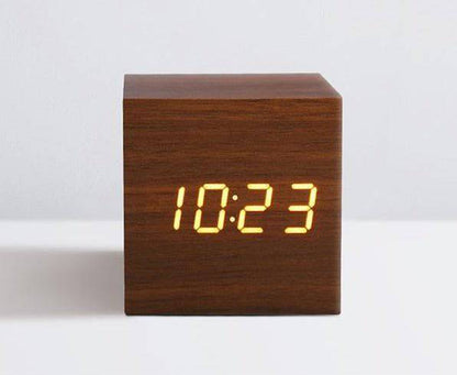 Wooden LED Alarm Clock - Rheasie & Co