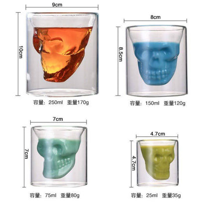 Skull Head Shot Glass (Set of 2 or 4) - Rheasie & Co