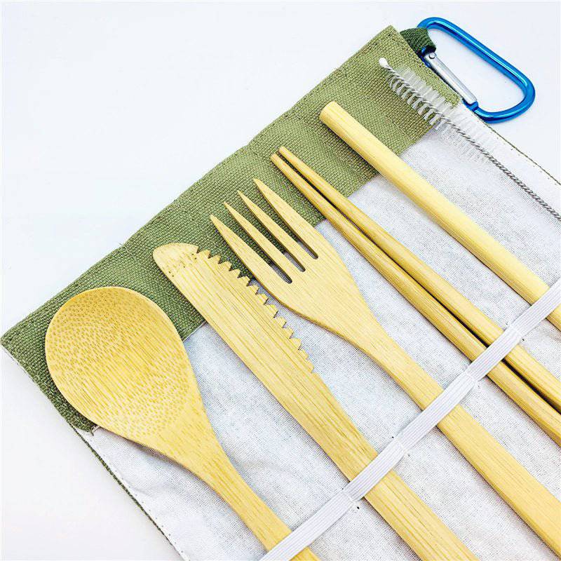 Reusable Bamboo Travel Cutlery Set - Rheasie & Co