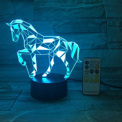 3D LED Race Horse Night Light - EcoTomble