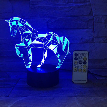 3D LED Race Horse Night Light - EcoTomble