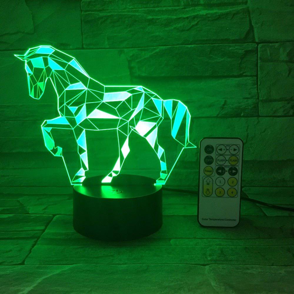 3D LED Race Horse Night Light - EcoTomble