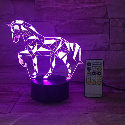 3D LED Race Horse Night Light - EcoTomble