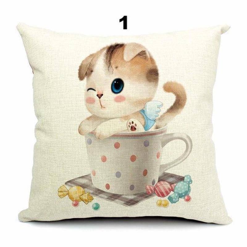 Teacup Kittens Cushion Covers - Rheasie & Co