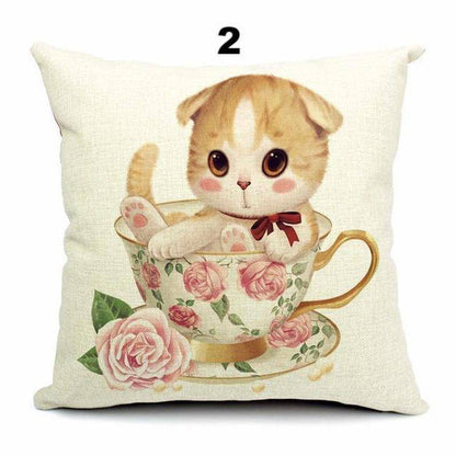 Teacup Kittens Cushion Covers - Rheasie & Co