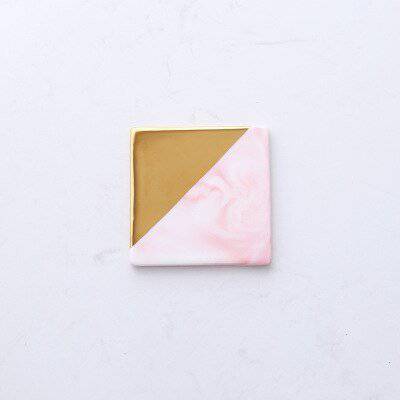 Pink and Gold Ceramic Placemats - Rheasie & Co