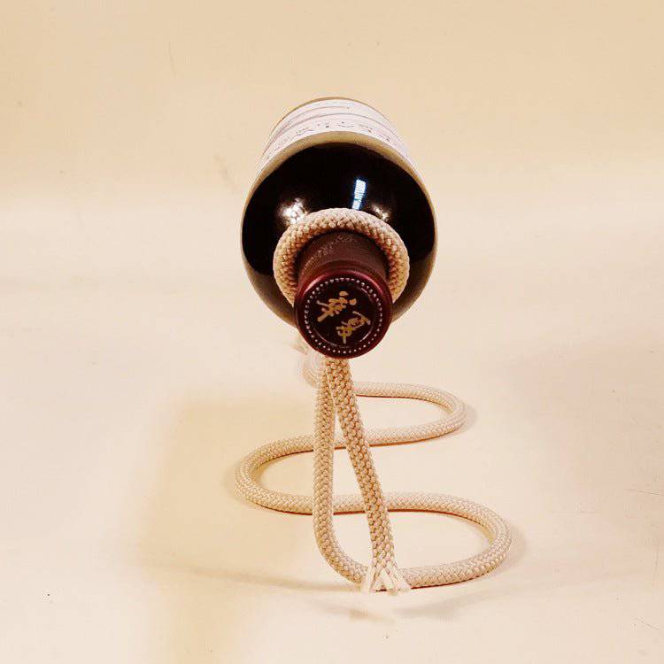 Suspended Rope Wine Bottle - Rheasie & Co
