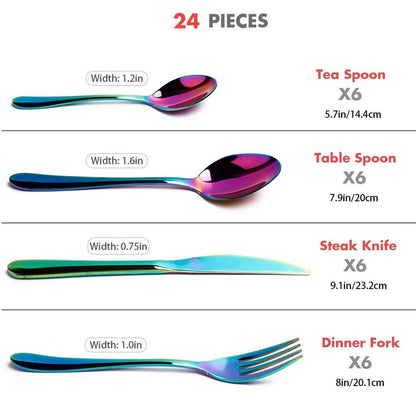 24-Piece Boxed Cutlery Set - EcoTomble