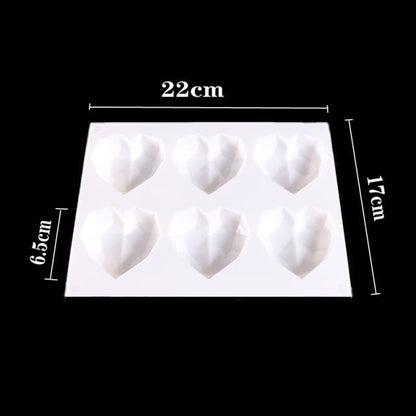 3D Diamond Heart Shaped Baking Mold - EcoTomble