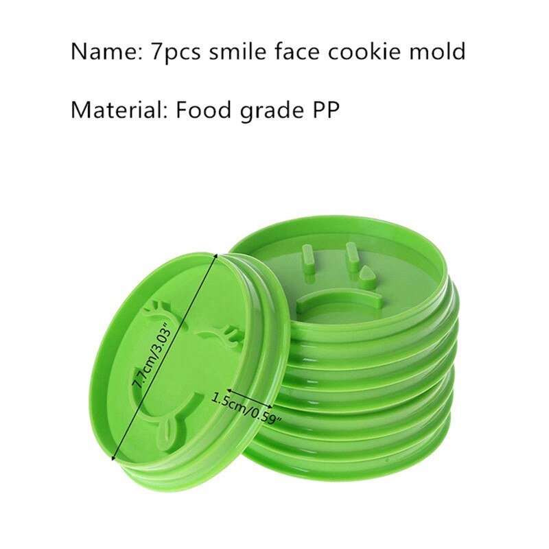 7Pcs Smiley Cookie Molds - EcoTomble