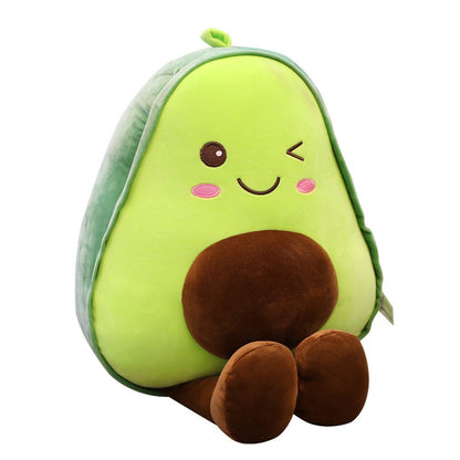 30-85CM Cute 3D Avocado Stuffed Plush Toy Soft Baby Doll Cartoon Fruit Pillow Sofa Cushion kids Girls Christmas birthday Gifts - EcoTomble