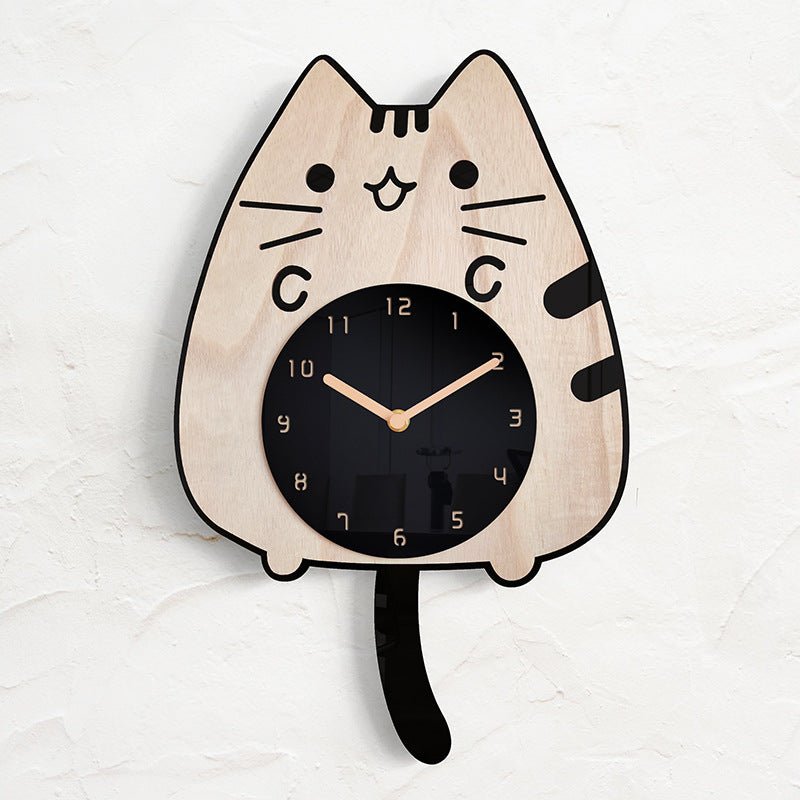 Cartoon Cat Wall Clock - EcoTomble