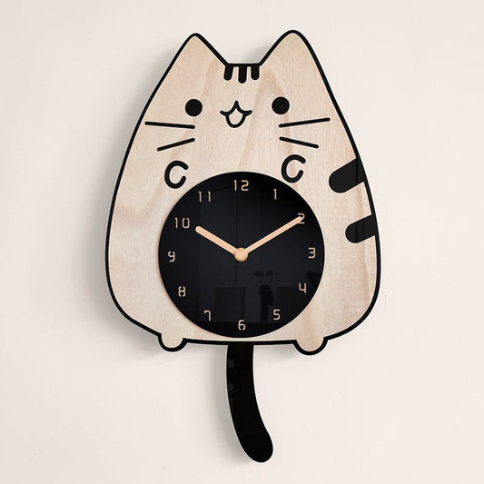 Cartoon Cat Wall Clock - EcoTomble