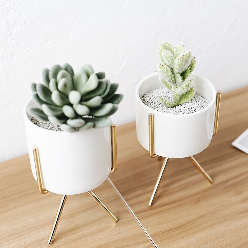 Ceramic Planter with Stand - EcoTomble