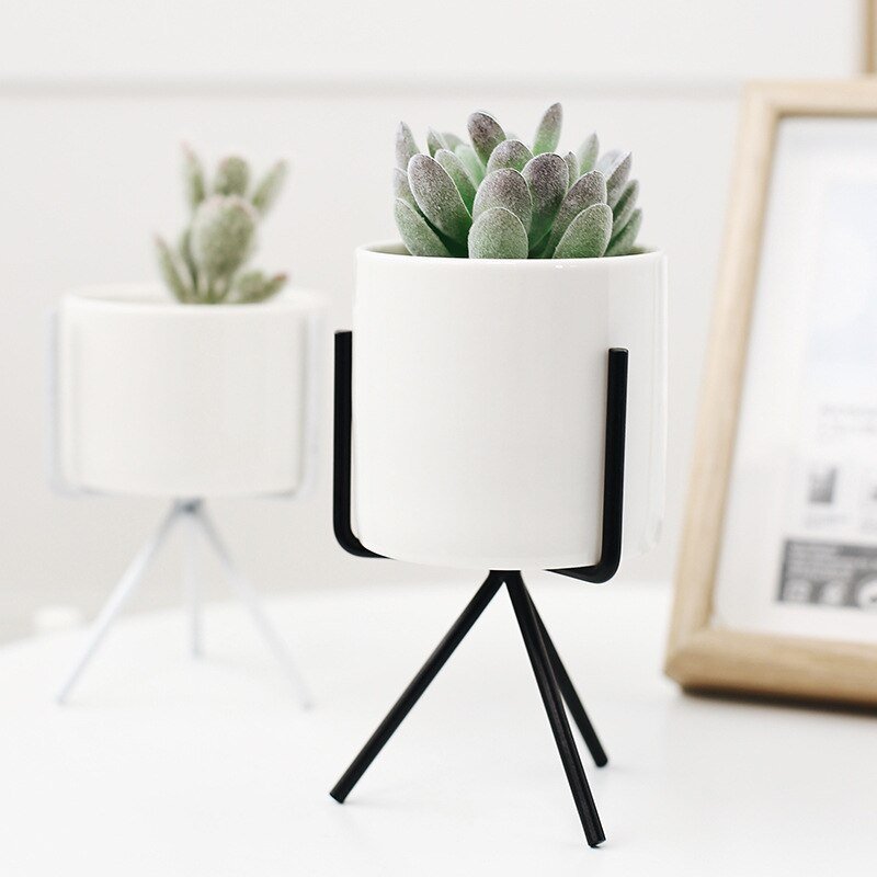 Ceramic Planter with Stand - EcoTomble