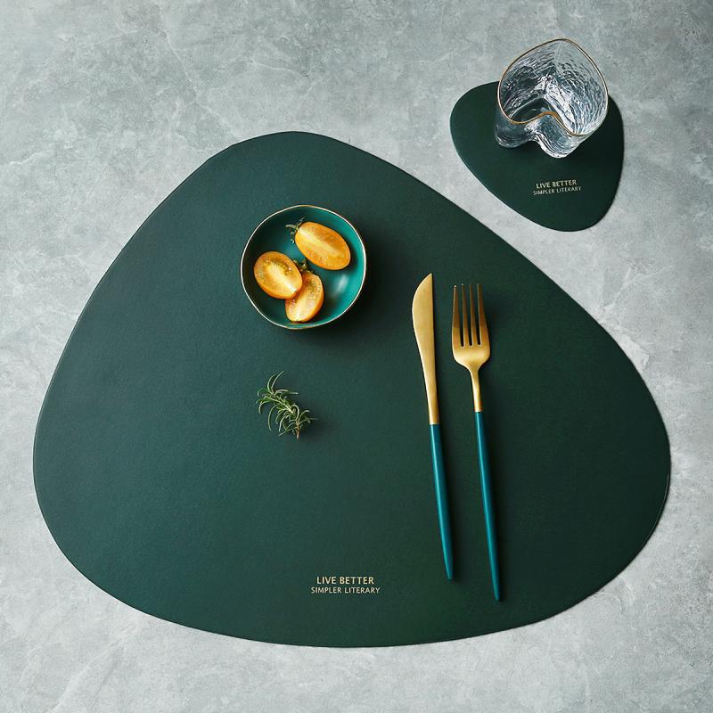 Emerald Placemat and Coaster - Rheasie & Co