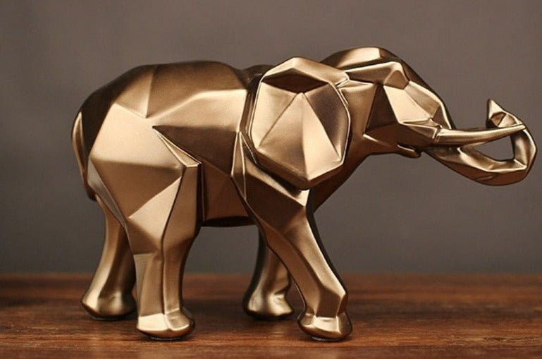 Gold Elephant Statue - Rheasie & Co