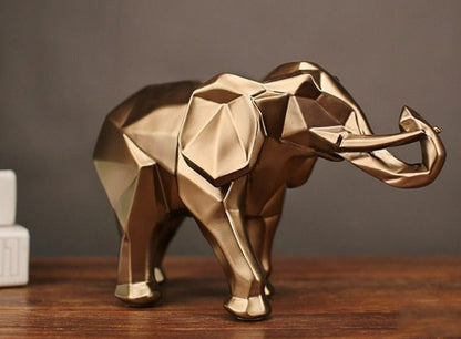 Gold Elephant Statue - Rheasie & Co