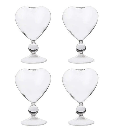Heart shaped Cocktail Glasses (4 Piece) - Rheasie & Co