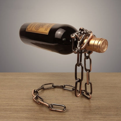 Metal Chain Hanging Wine Rack - Rheasie & Co