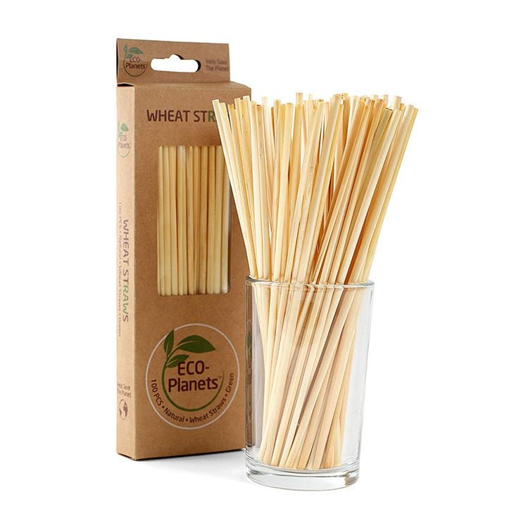 Natural Wheat Straw Drinking Straws - Rheasie & Co