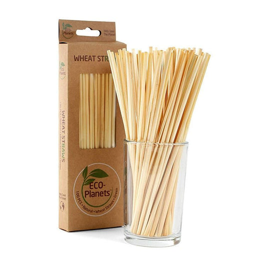 Natural Wheat Straw Drinking Straws - Rheasie & Co