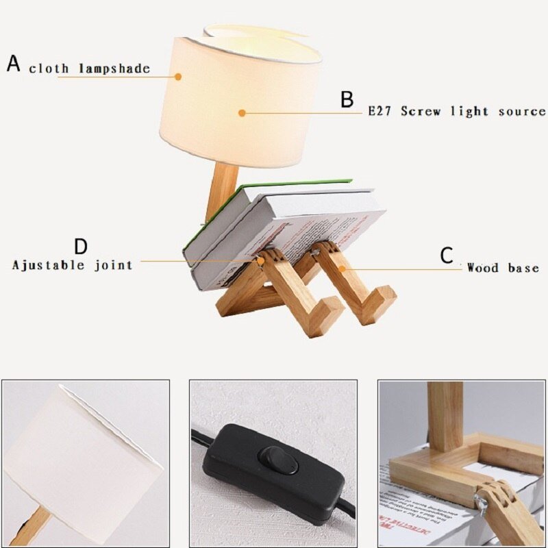 Robot Table Lamp - Rheasie & Co