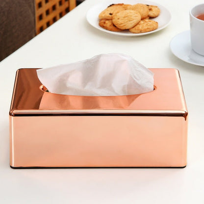 Rose Gold Tissue Box - Rheasie & Co