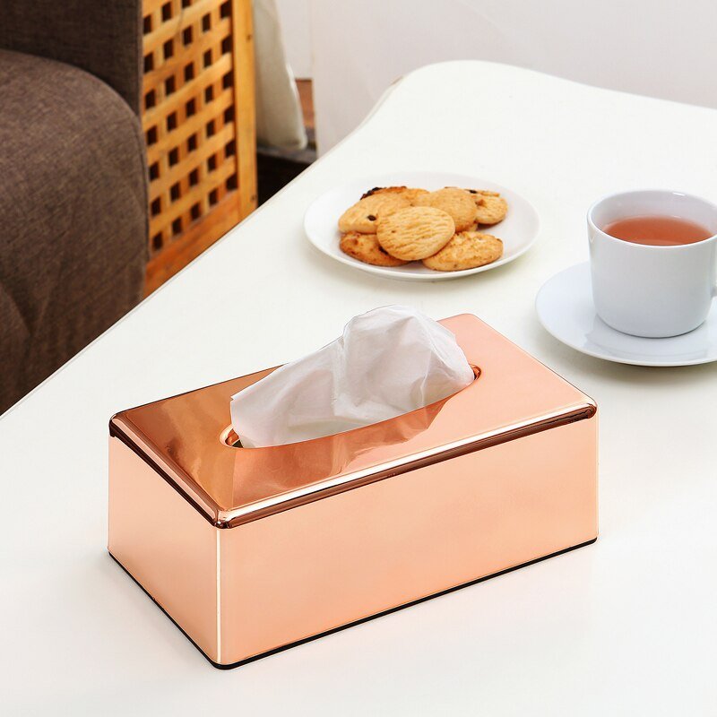 Rose Gold Tissue Box - Rheasie & Co