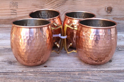 Set of 4 Copper Mugs - Rheasie & Co