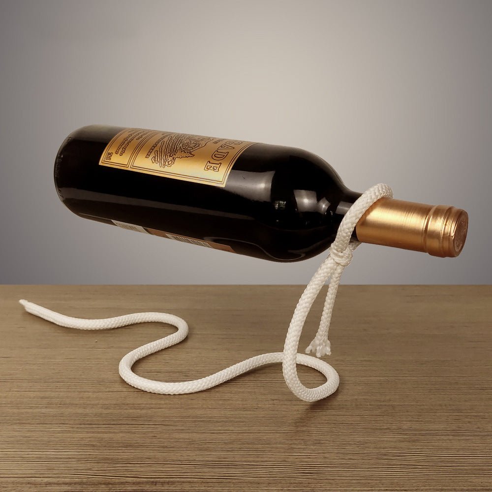 Suspended Rope Wine Bottle - Rheasie & Co