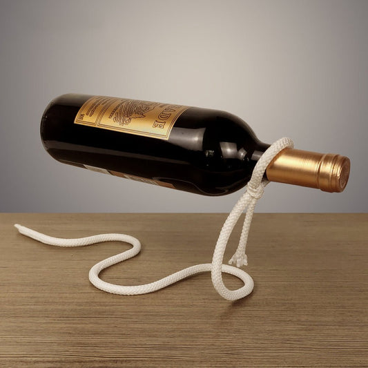 Suspended Rope Wine Bottle - Rheasie & Co